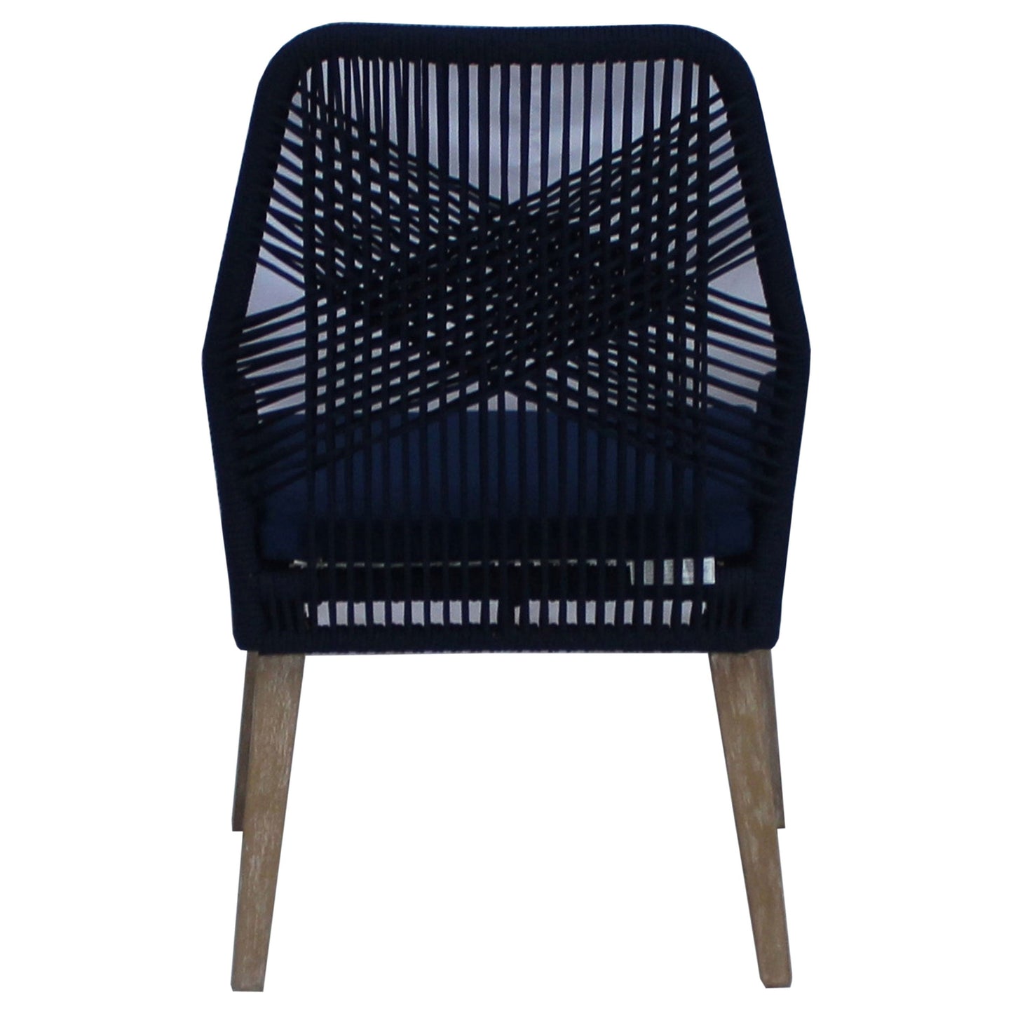 Nakia Woven Rope Dining Chairs Dark Navy (Set of 2)