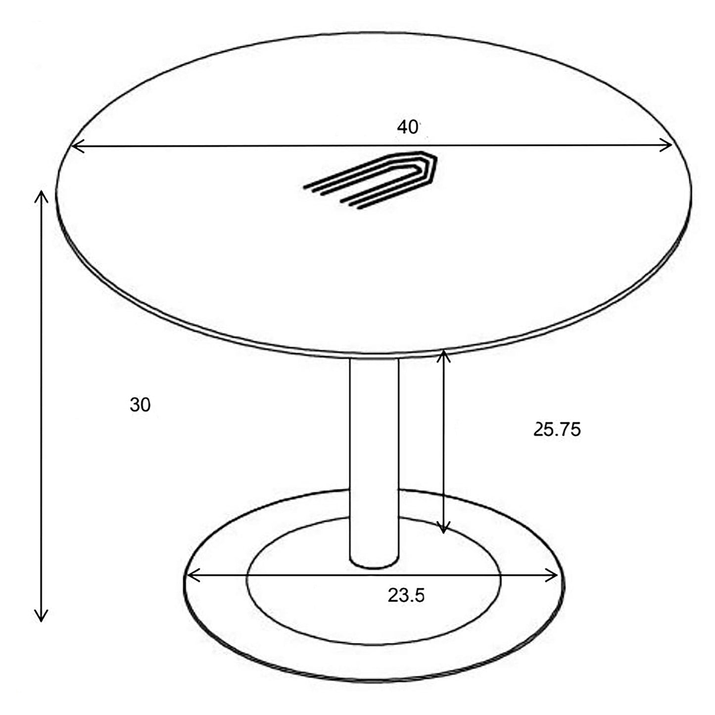 Cora Round Dining Table Walnut and Black