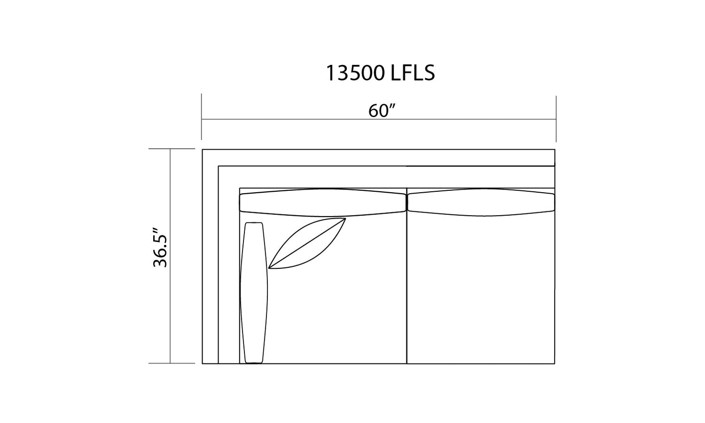 13500 - Robin Rainfall (Sectional) Left Facing ARM LOVESEAT
