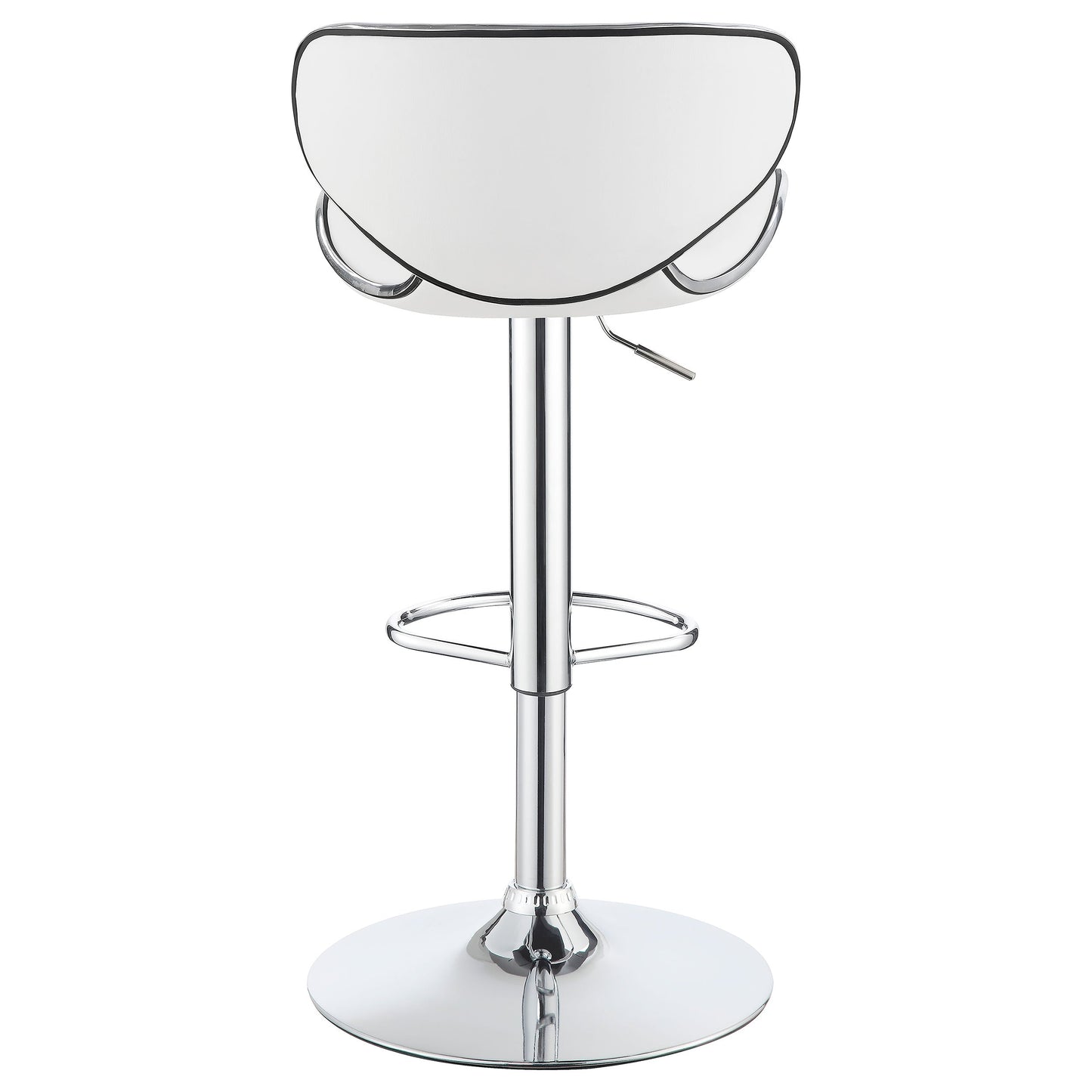 Edenton Upholstered AdjusTable Height Bar Stools White and Chrome (Set of 2)