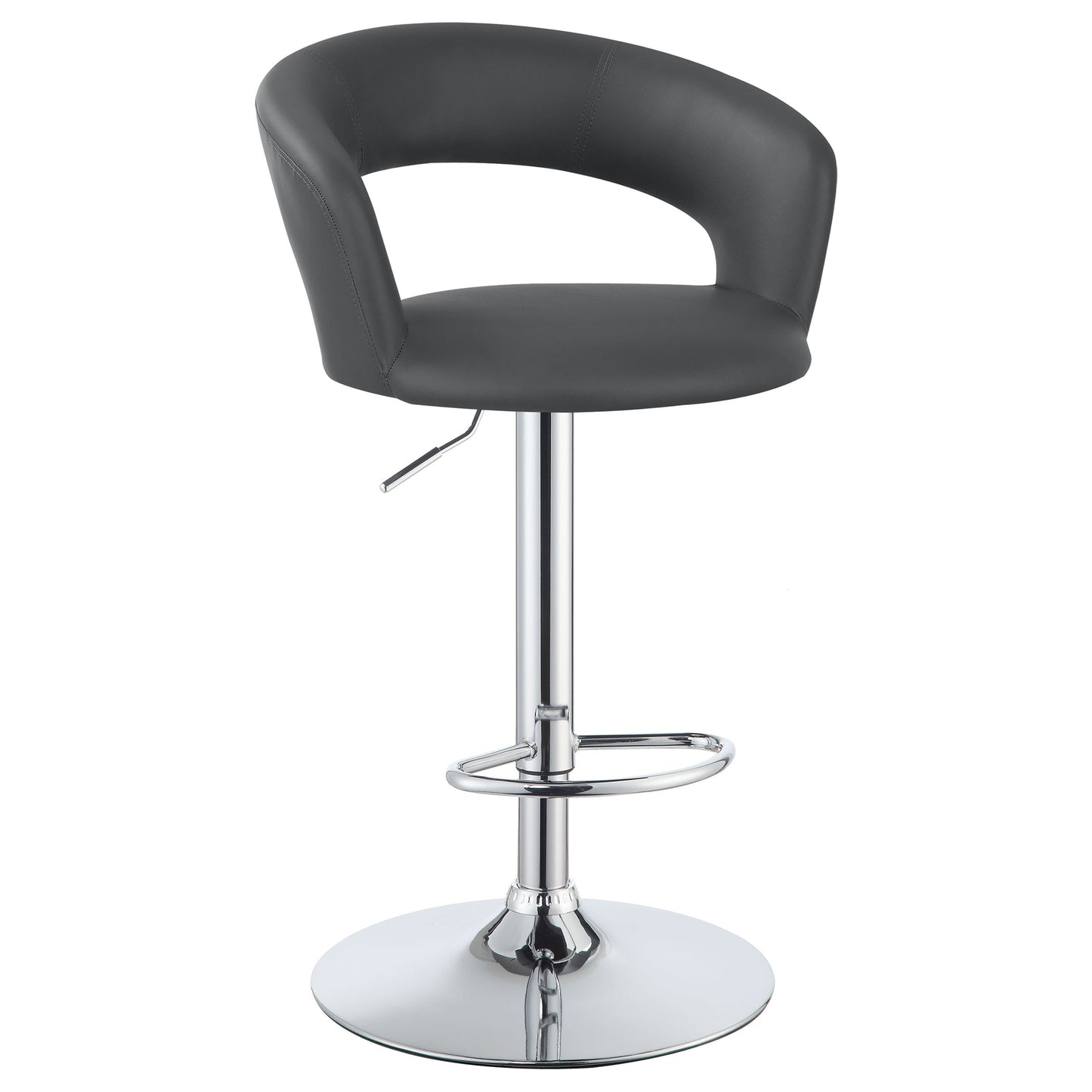 Barraza 29" AdjusTable Height Bar Stool Grey and Chrome