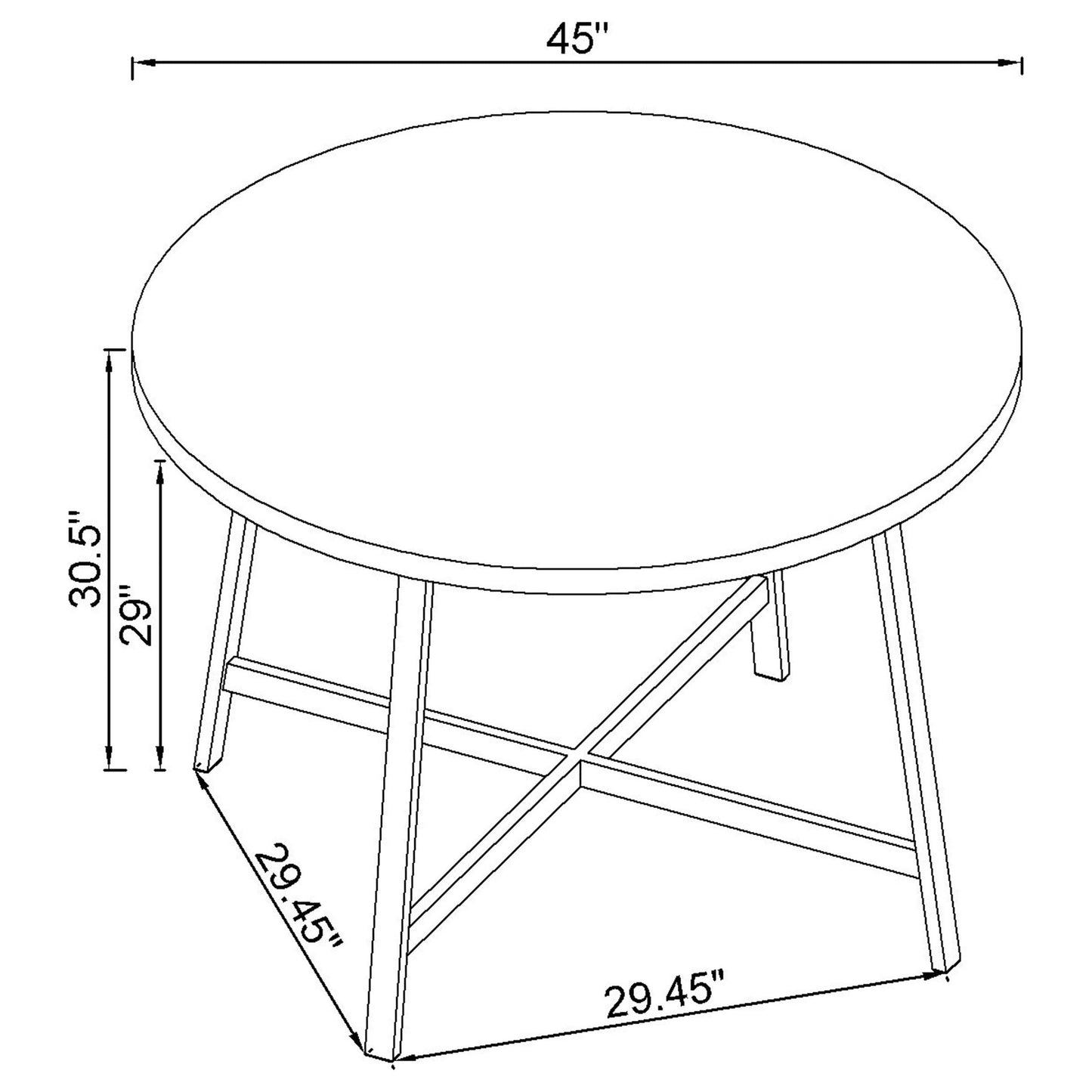 Alcott Round Faux Carrara Marble Top Dining Table Chrome