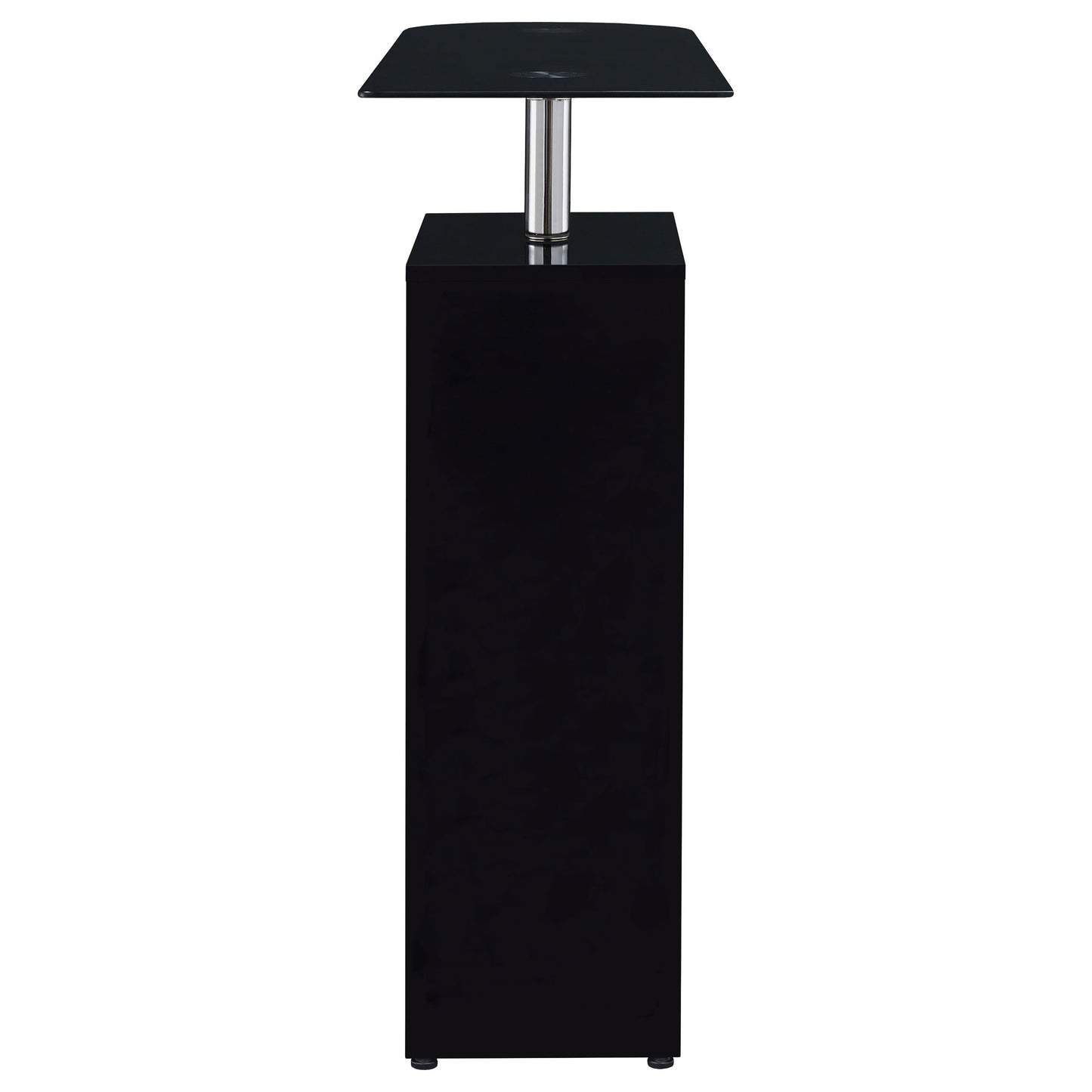 Koufax 1-drawer Bar Table Glossy Black