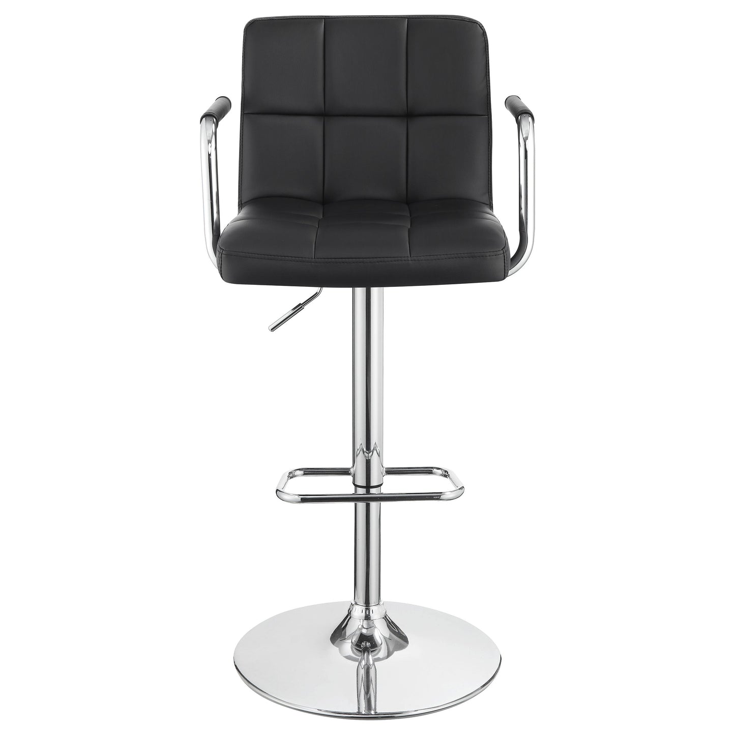 Palomar AdjusTable Height Bar Stool Black and Chrome