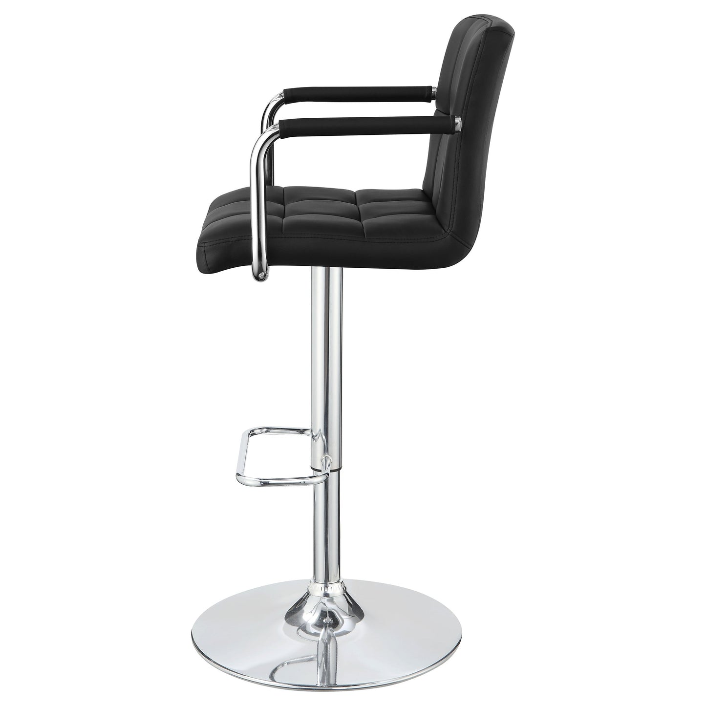 Palomar AdjusTable Height Bar Stool Black and Chrome