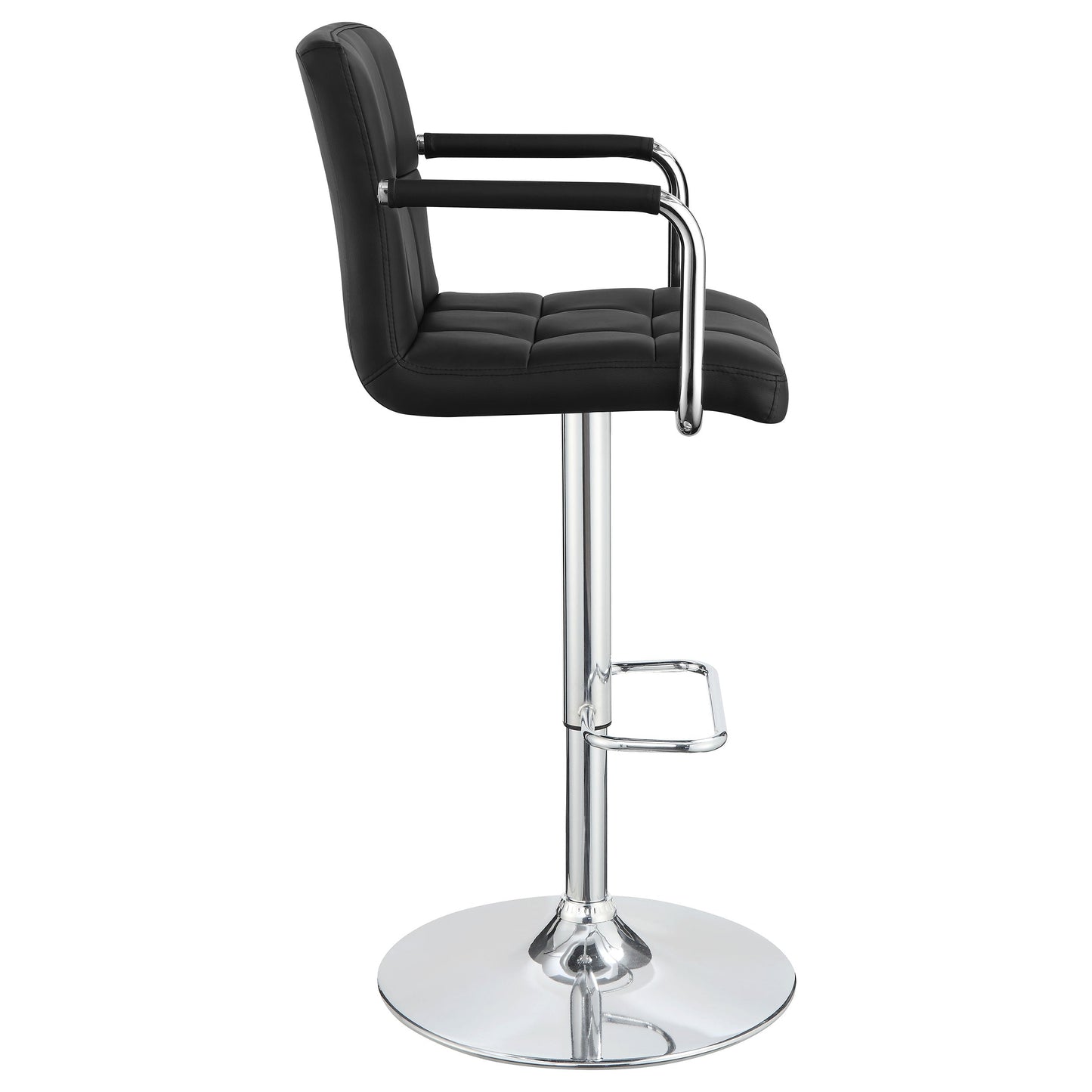 Palomar AdjusTable Height Bar Stool Black and Chrome