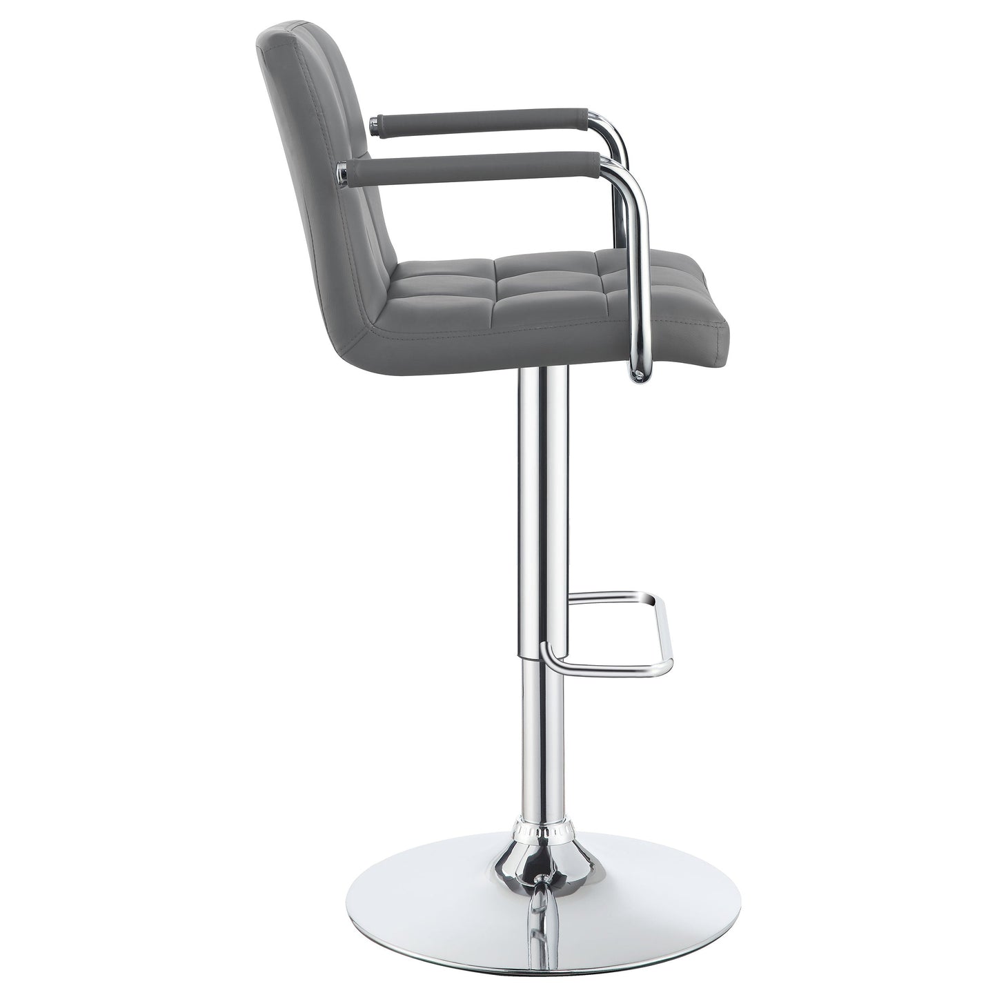 Palomar AdjusTable Height Bar Stool Grey and Chrome