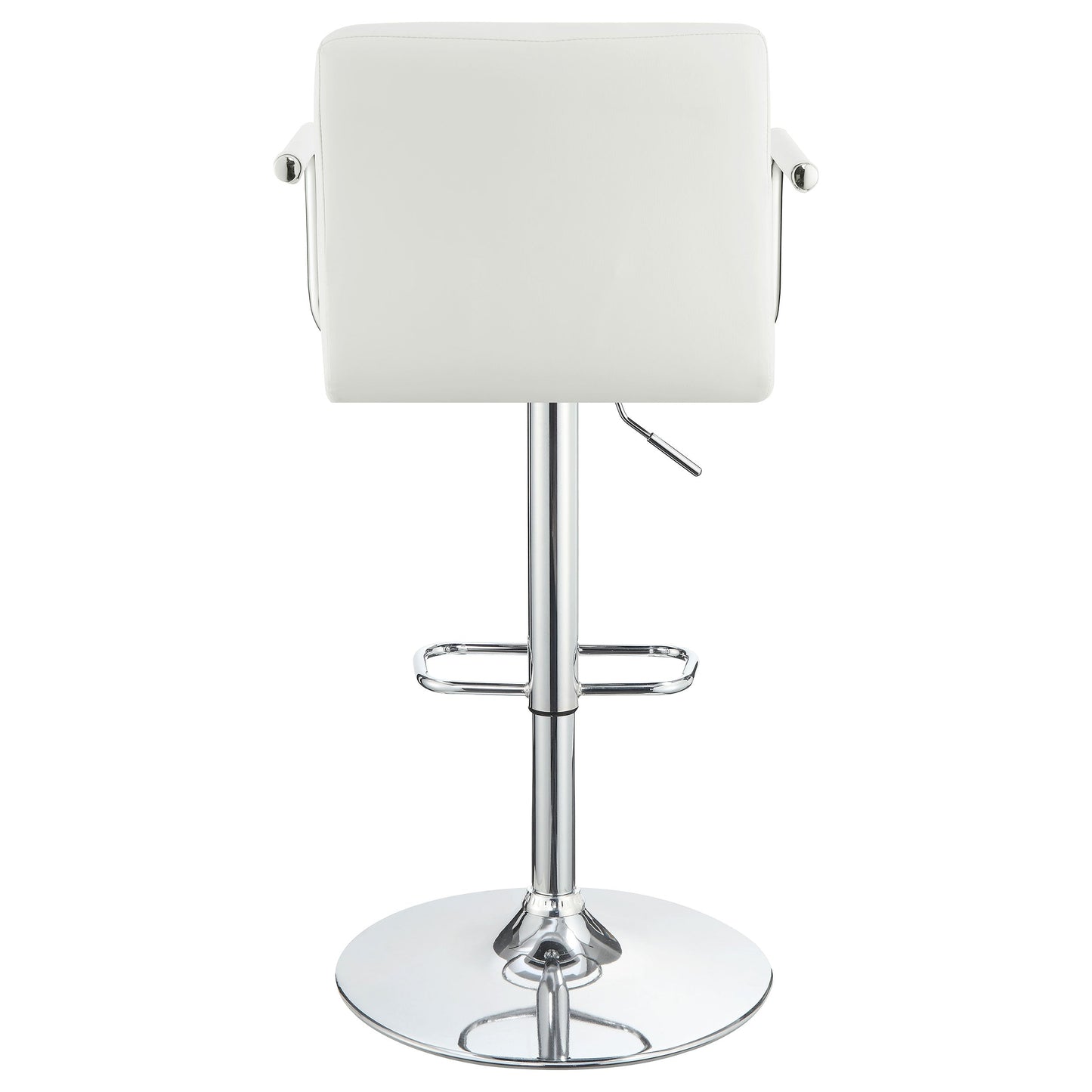 Palomar AdjusTable Height Bar Stool White and Chrome