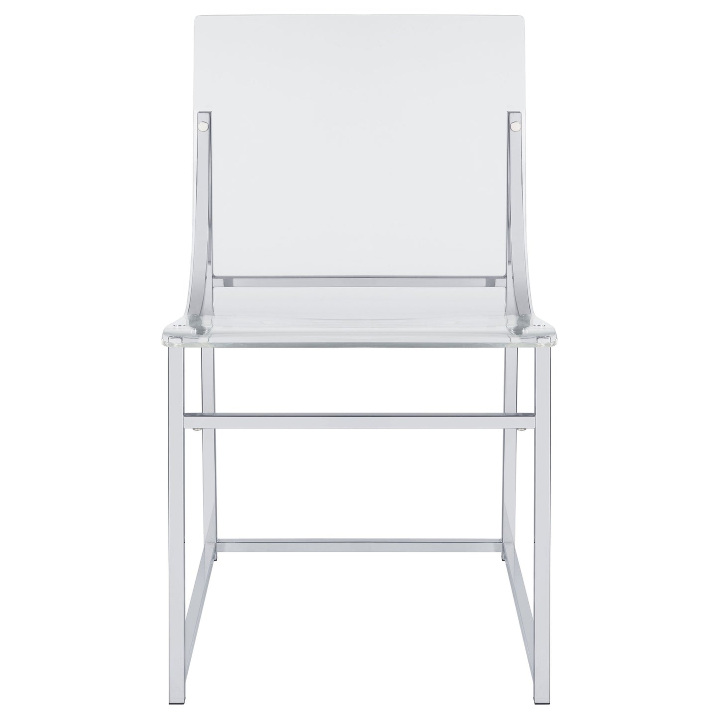 Adino Acrylic Dining Side Chair Clear and Chrome