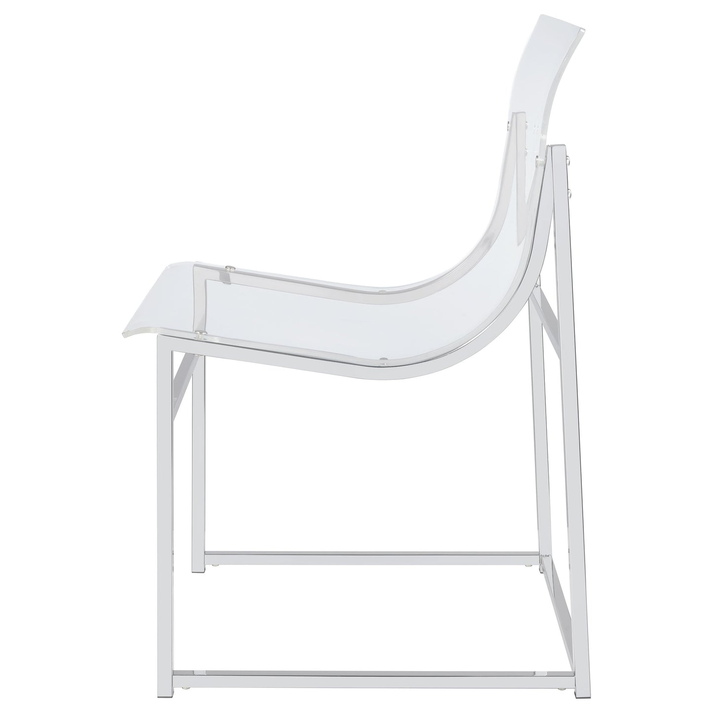 Adino Acrylic Dining Side Chair Clear and Chrome