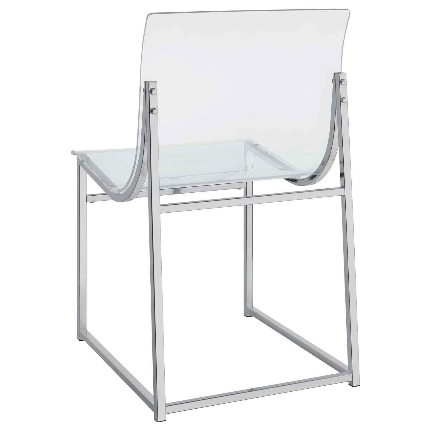 Adino Acrylic Dining Side Chair Clear and Chrome