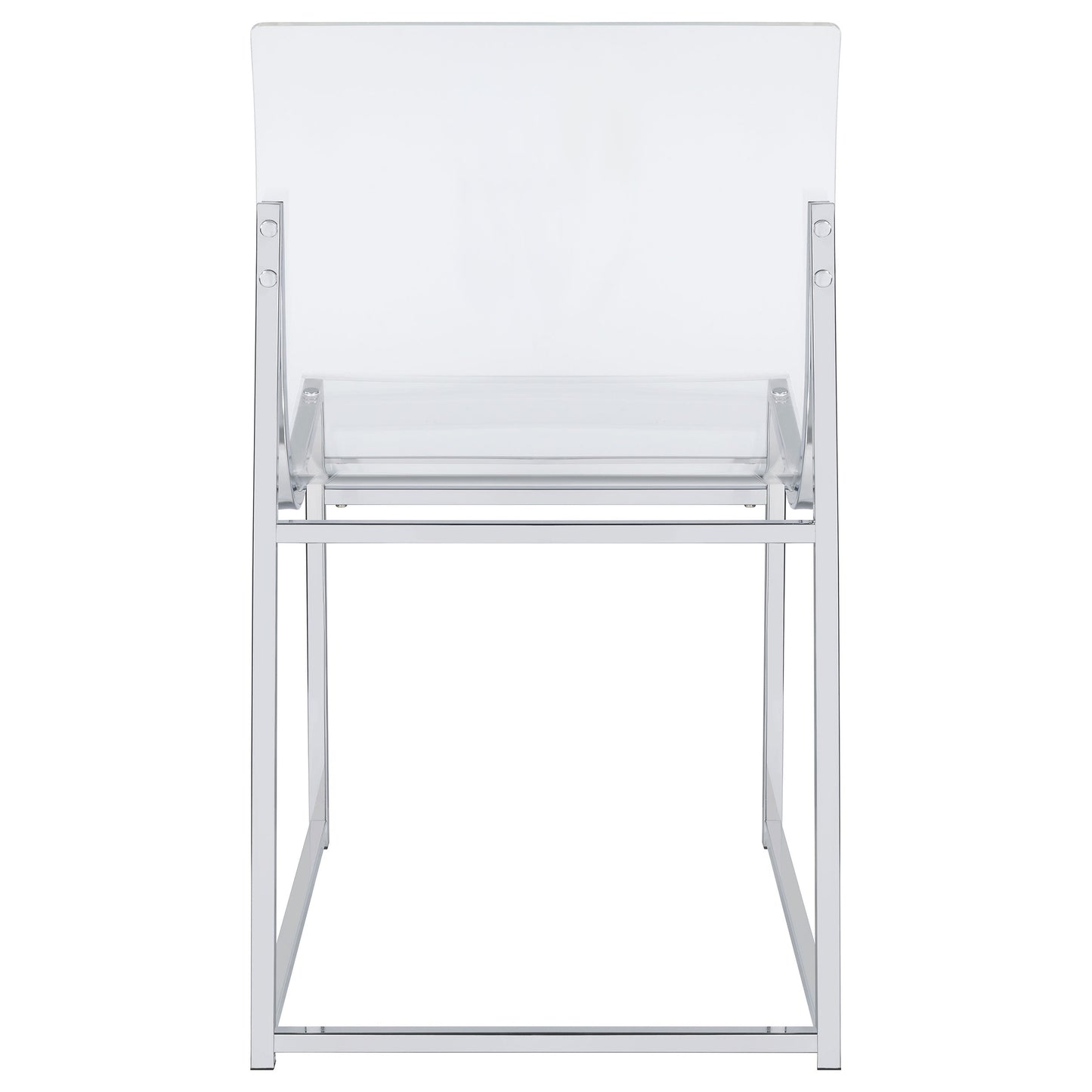 Adino Acrylic Dining Side Chair Clear and Chrome