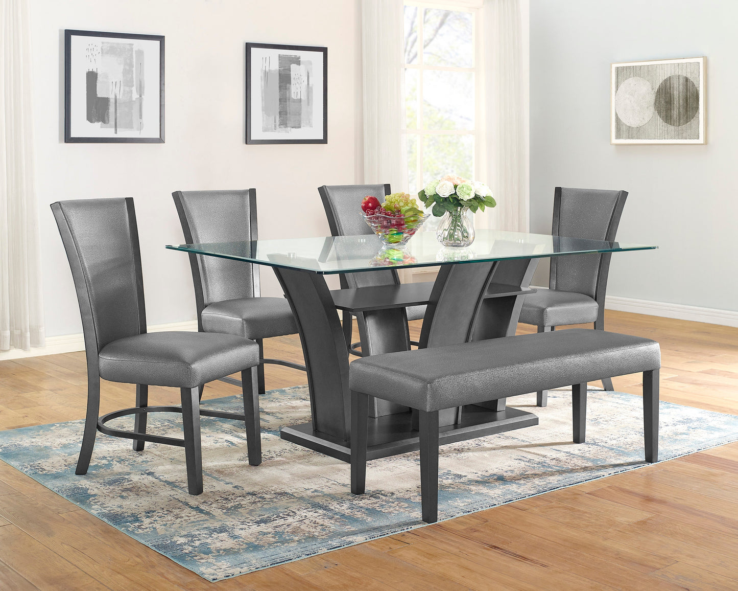 CAMEILA DARK GREY BENCH