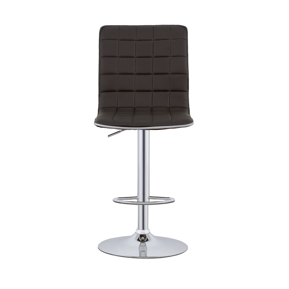 Ashbury Upholstered AdjusTable Bar Stools Black and Chrome (Set of 2)