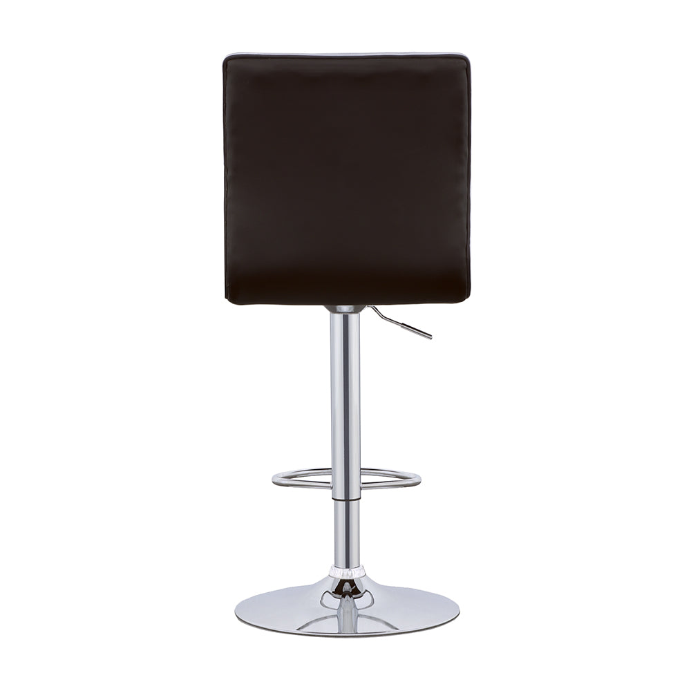 Ashbury Upholstered AdjusTable Bar Stools Black and Chrome (Set of 2)