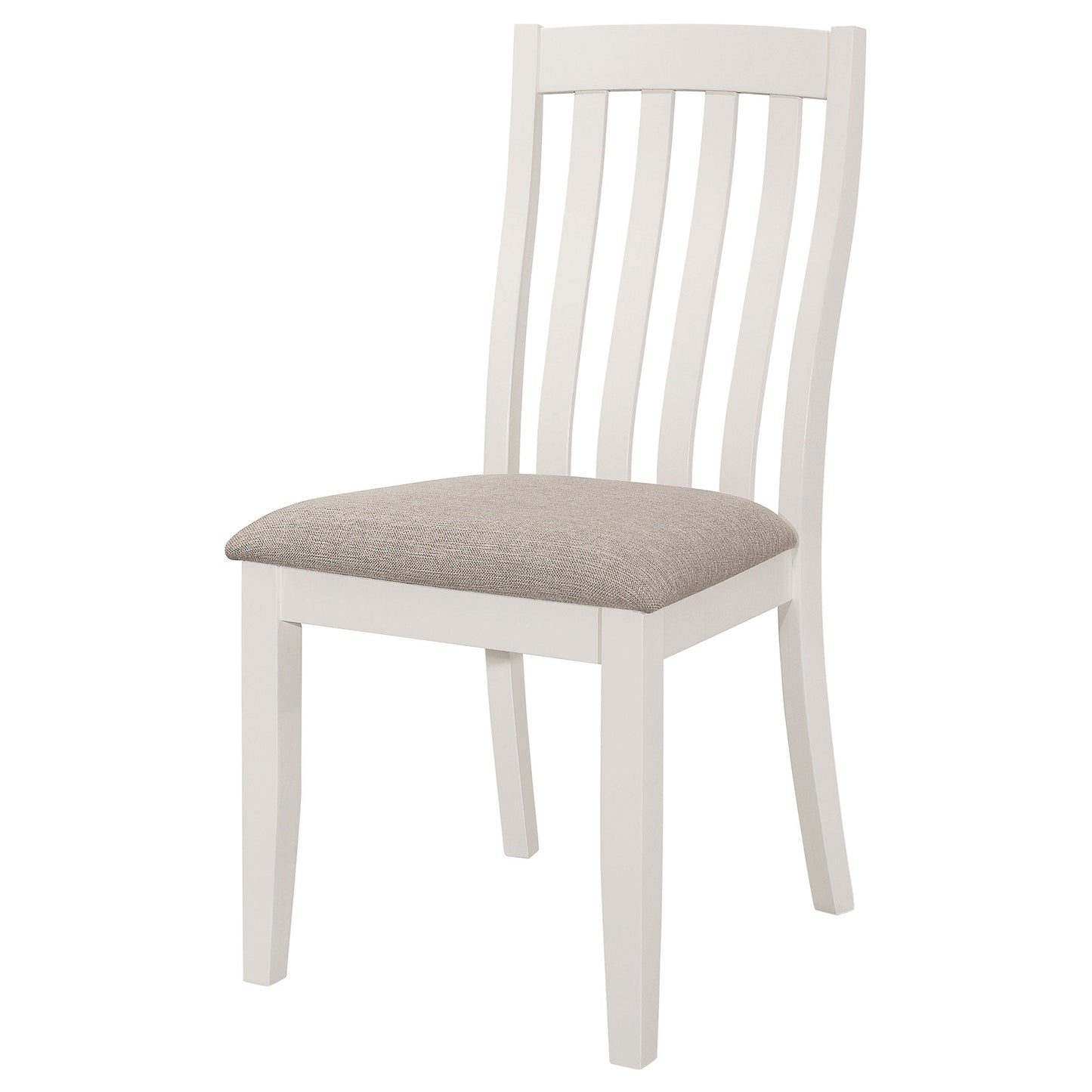 Anwar Vertical Slat Back Dining Side Chair Off White