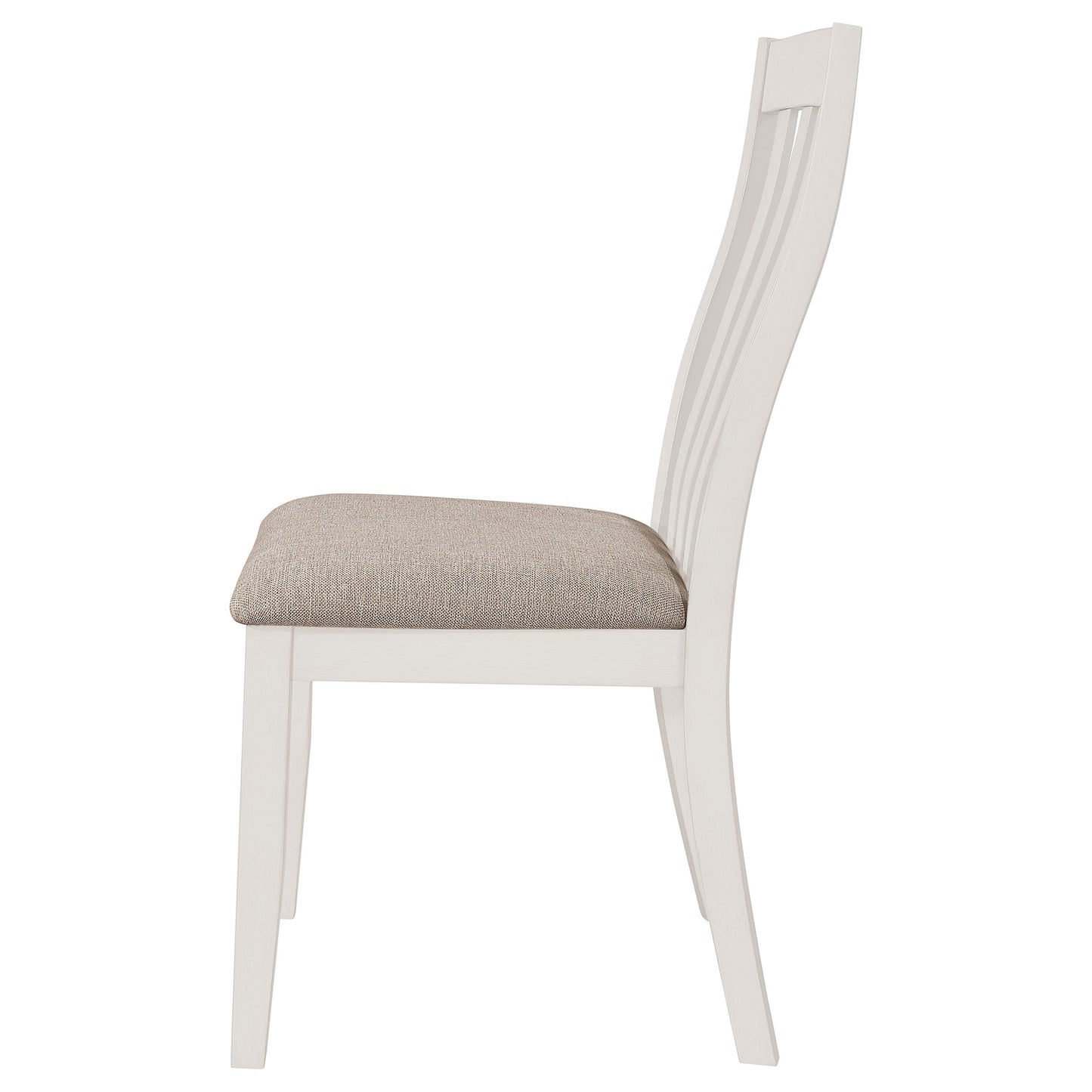 Anwar Vertical Slat Back Dining Side Chair Off White