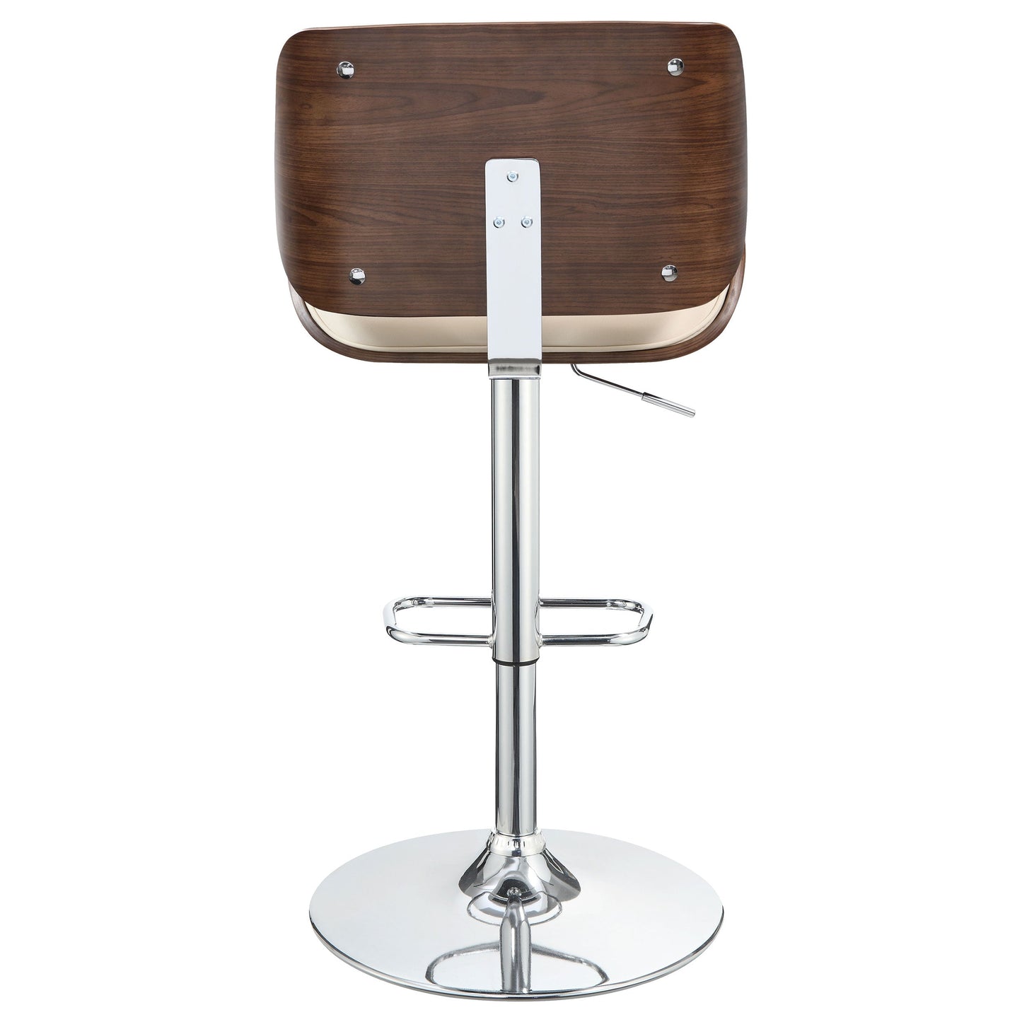 Folsom Upholstered AdjusTable Bar Stool Ecru and Chrome