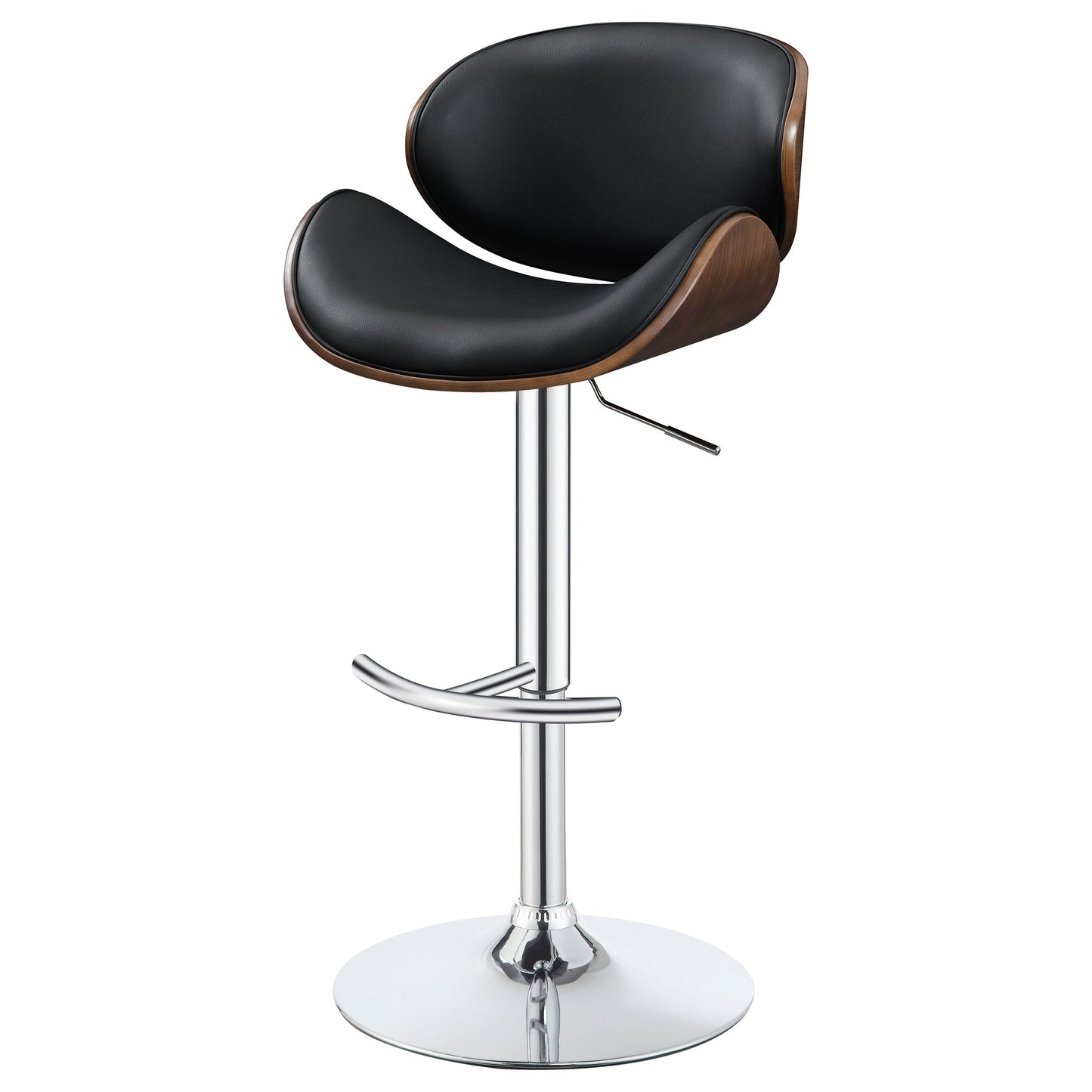 Harris AdjusTable Bar Stool Black and Chrome