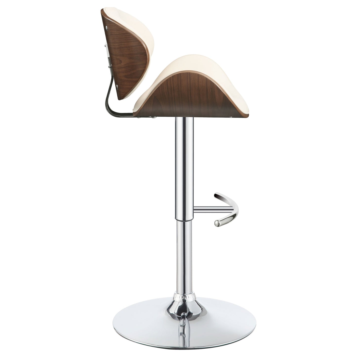 Harris AdjusTable Bar Stool Ecru and Chrome