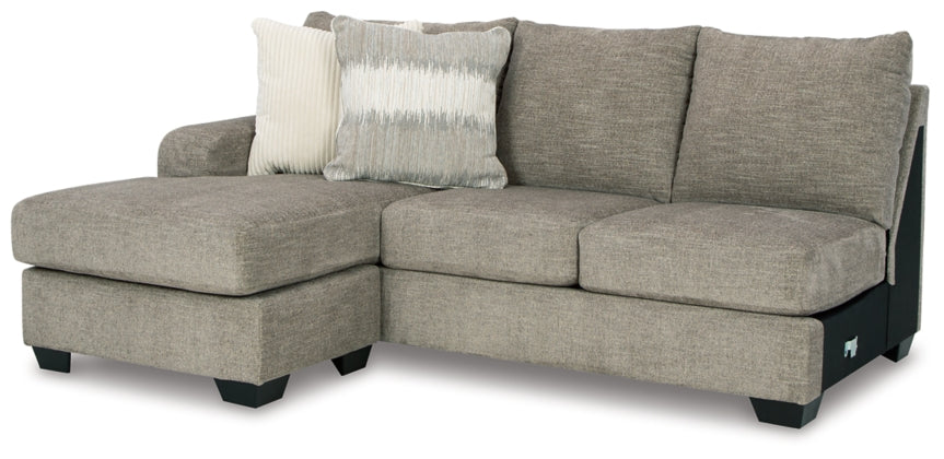Creswell Stone Sectional Left Hand Facing Sofa Chaise