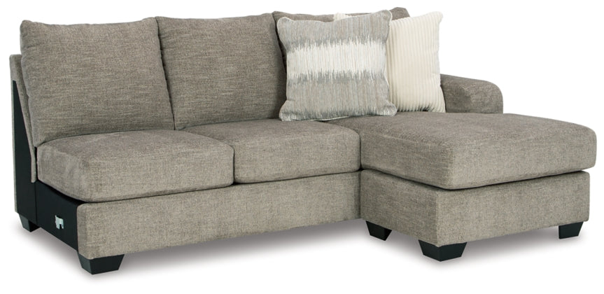 Creswell Stone Sectional Right Hand Facing Sofa Chaise