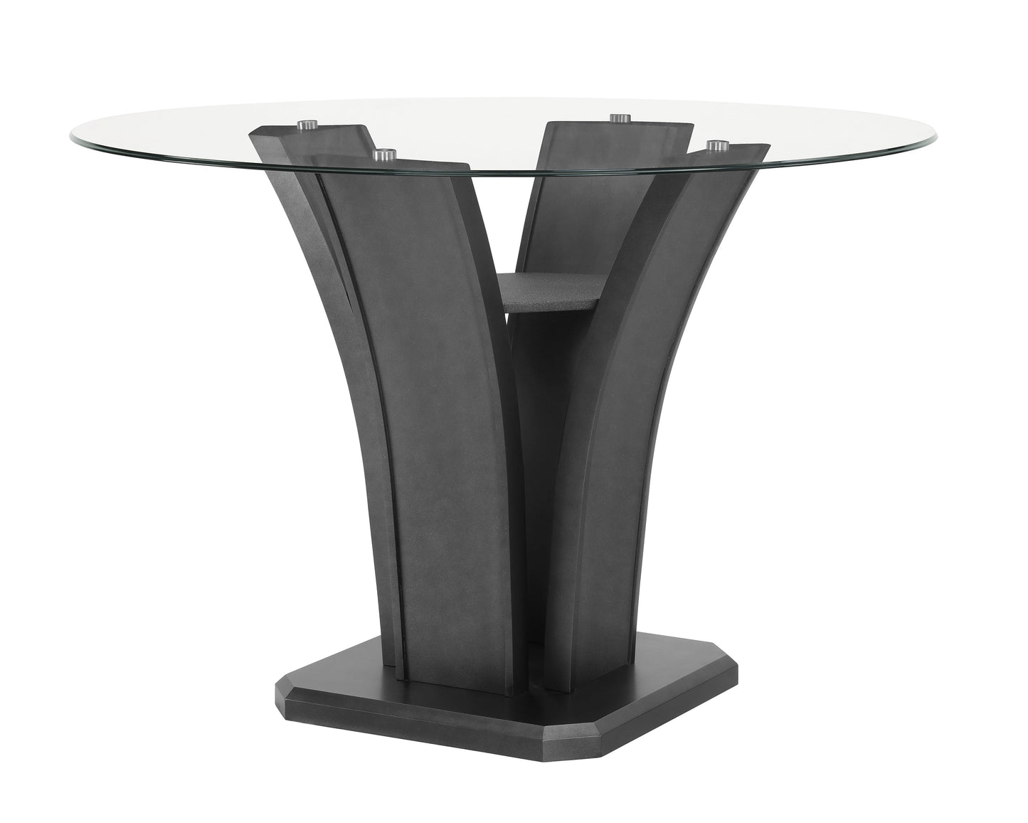 CAMEILA DARK GREY COUNTER HEIGHT TABLE GLASS 10MM