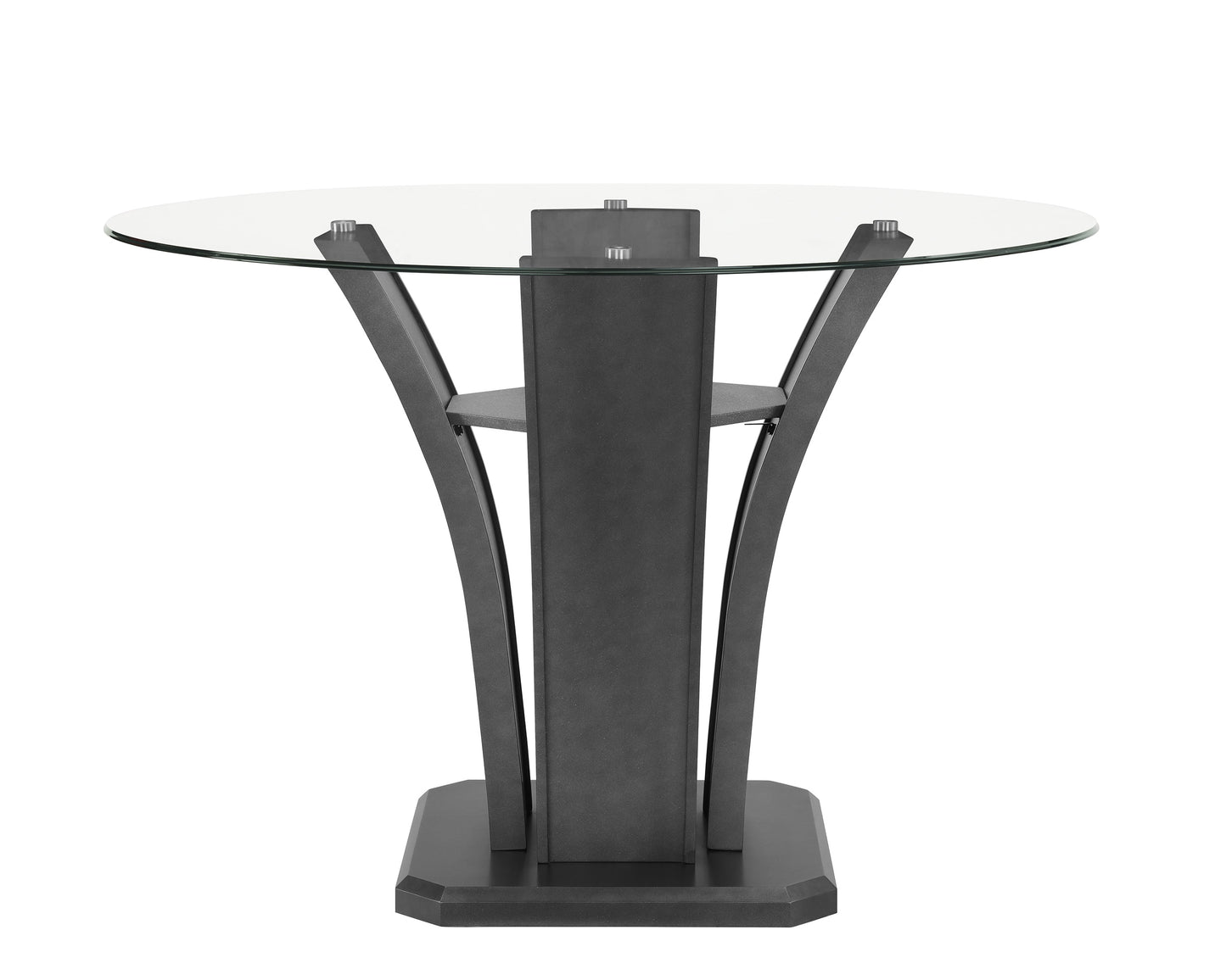 CAMEILA DARK GREY COUNTER HEIGHT TABLE GLASS 10MM