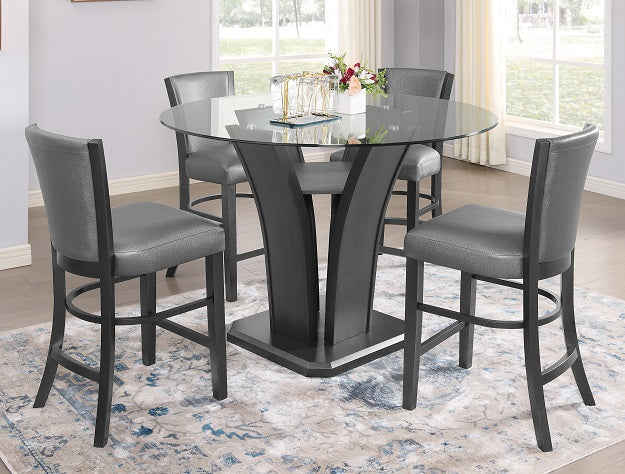 CAMEILA DARK GREY COUNTER HEIGHT TABLE BASE