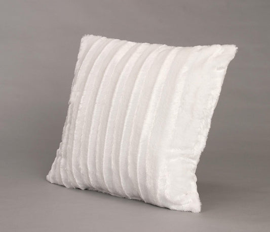 White Short Hair Fur Pillow
