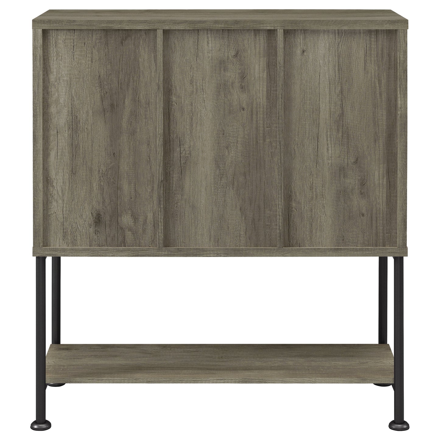 Claremont Sliding Door Bar Cabinet with Lower Shelf Grey Driftwood