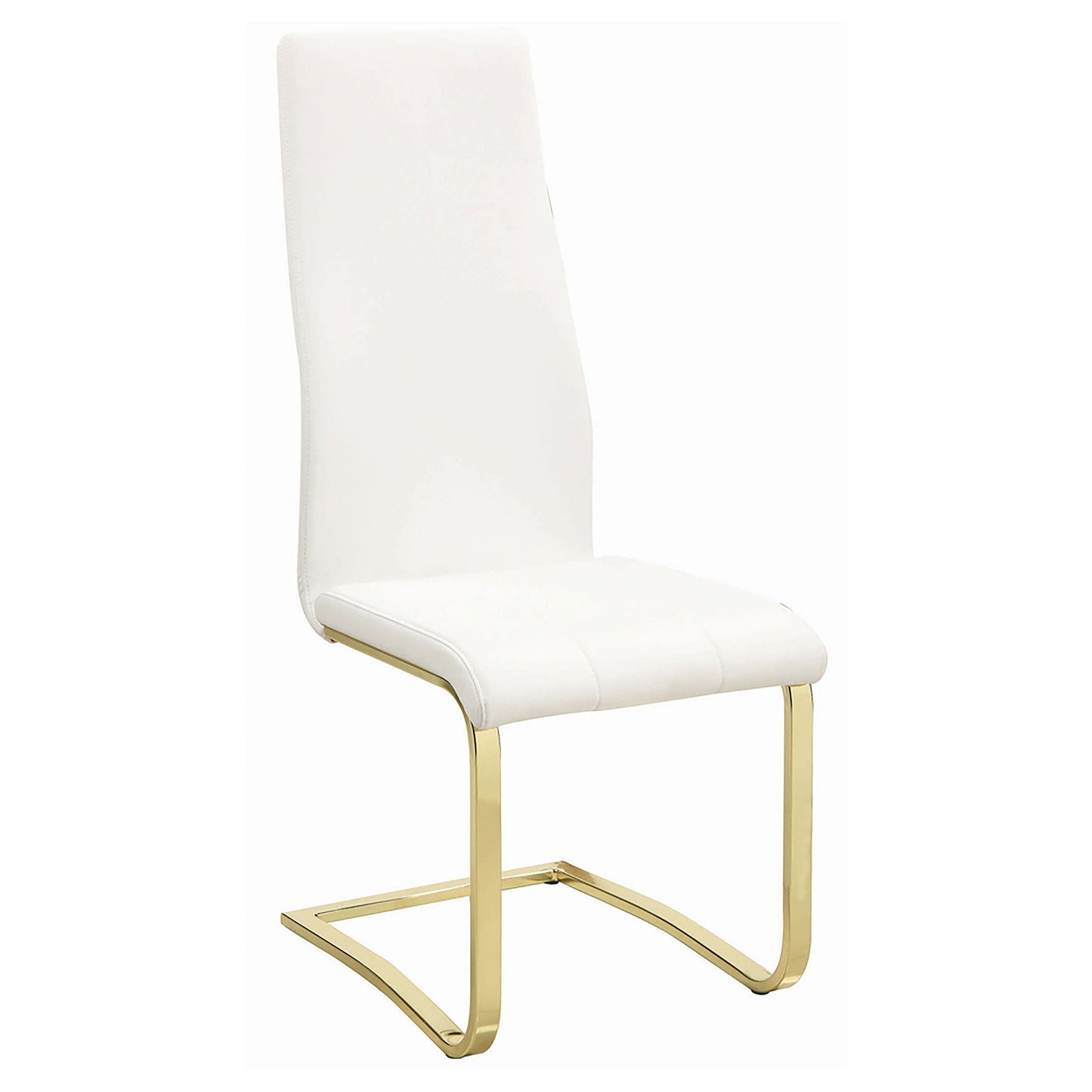 Montclair Side Chairs White and Rustic Brass (Set of 4)