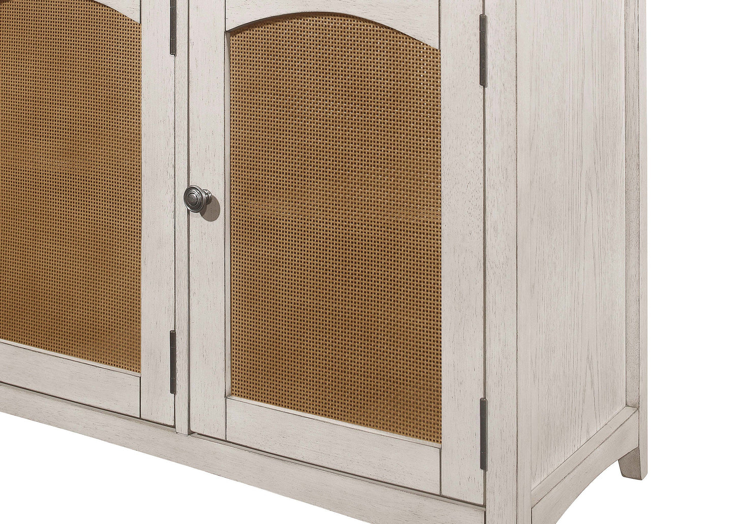 Kirby 3-drawer Rectangular Server with AdjusTable Shelves Natural and Rustic Off White