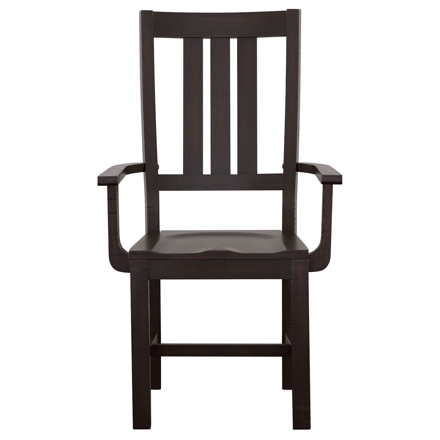 Calandra Slat Back Arm Chairs Vintage Java (Set of 2)
