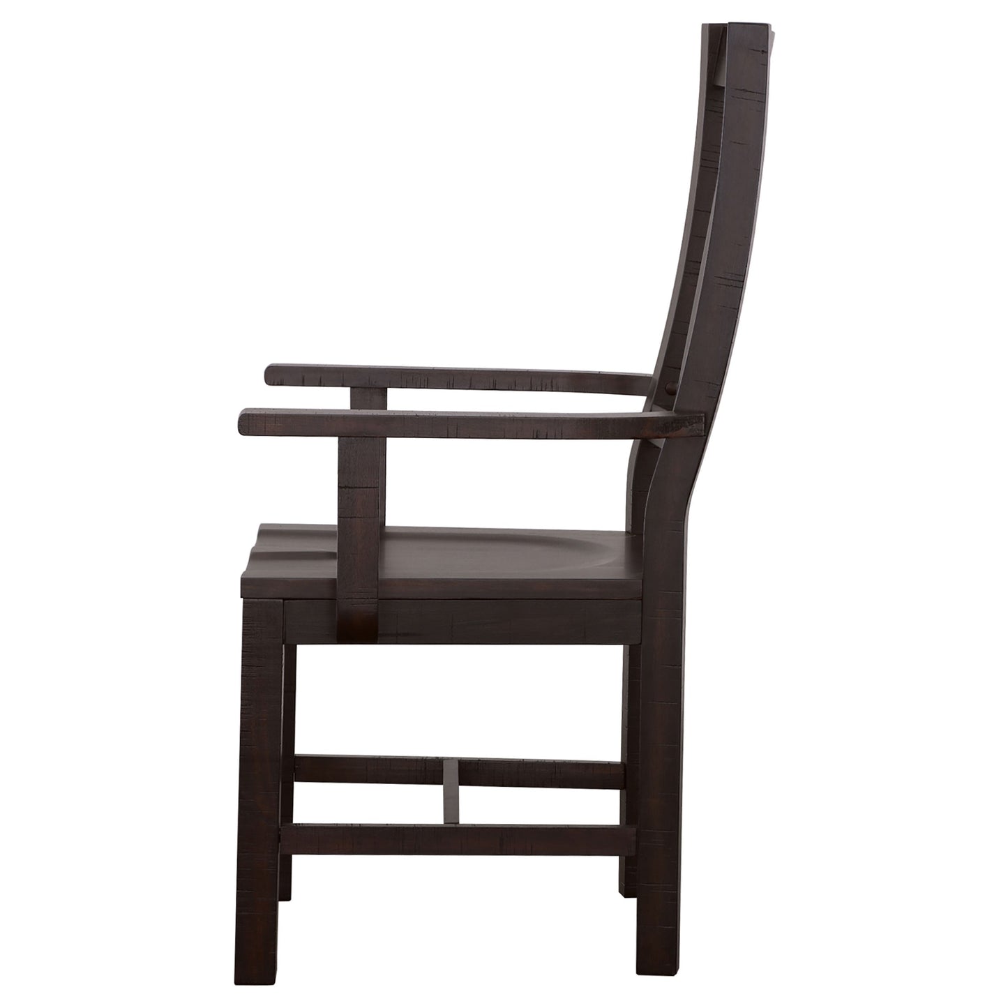 Calandra Slat Back Arm Chairs Vintage Java (Set of 2)