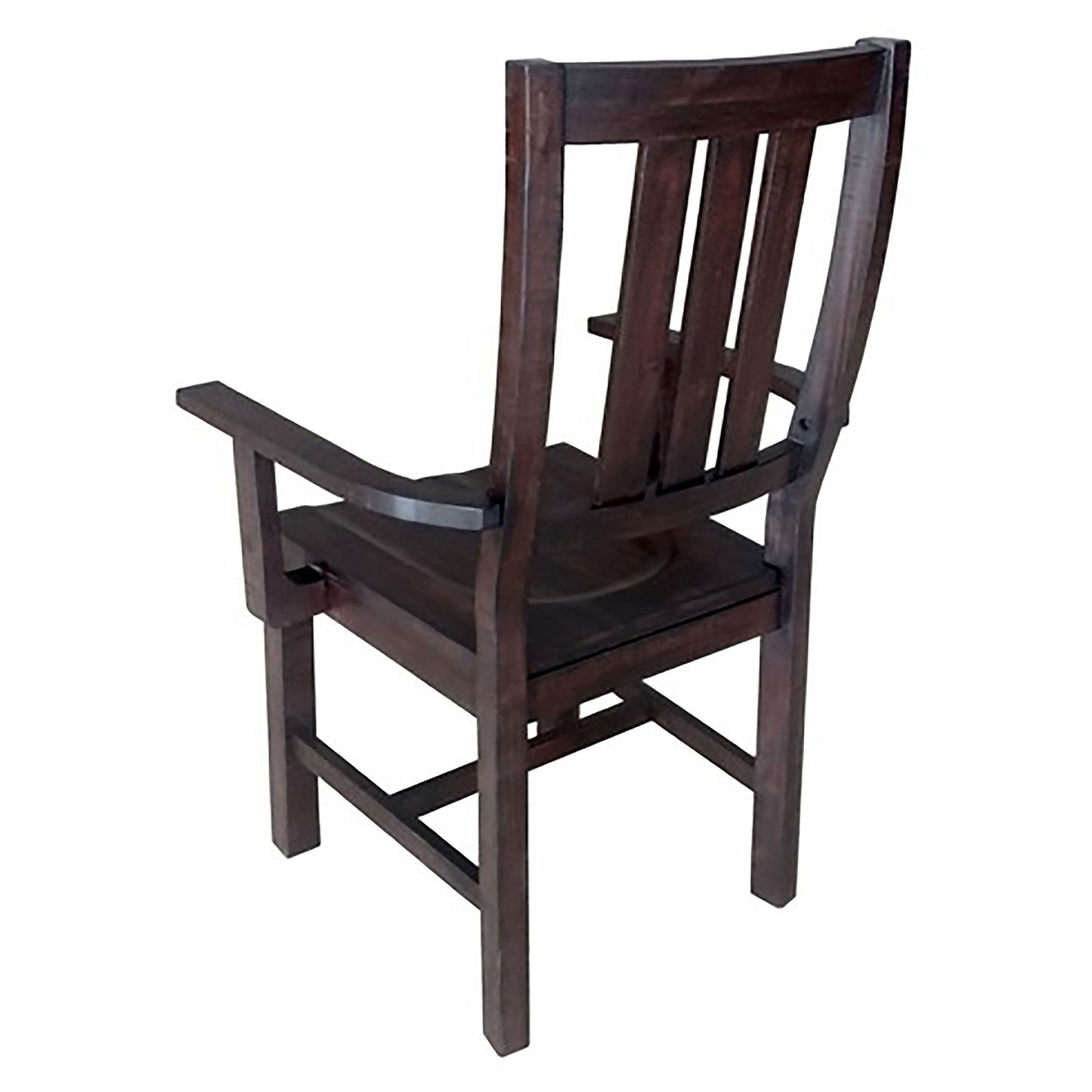 Calandra Slat Back Arm Chairs Vintage Java (Set of 2)