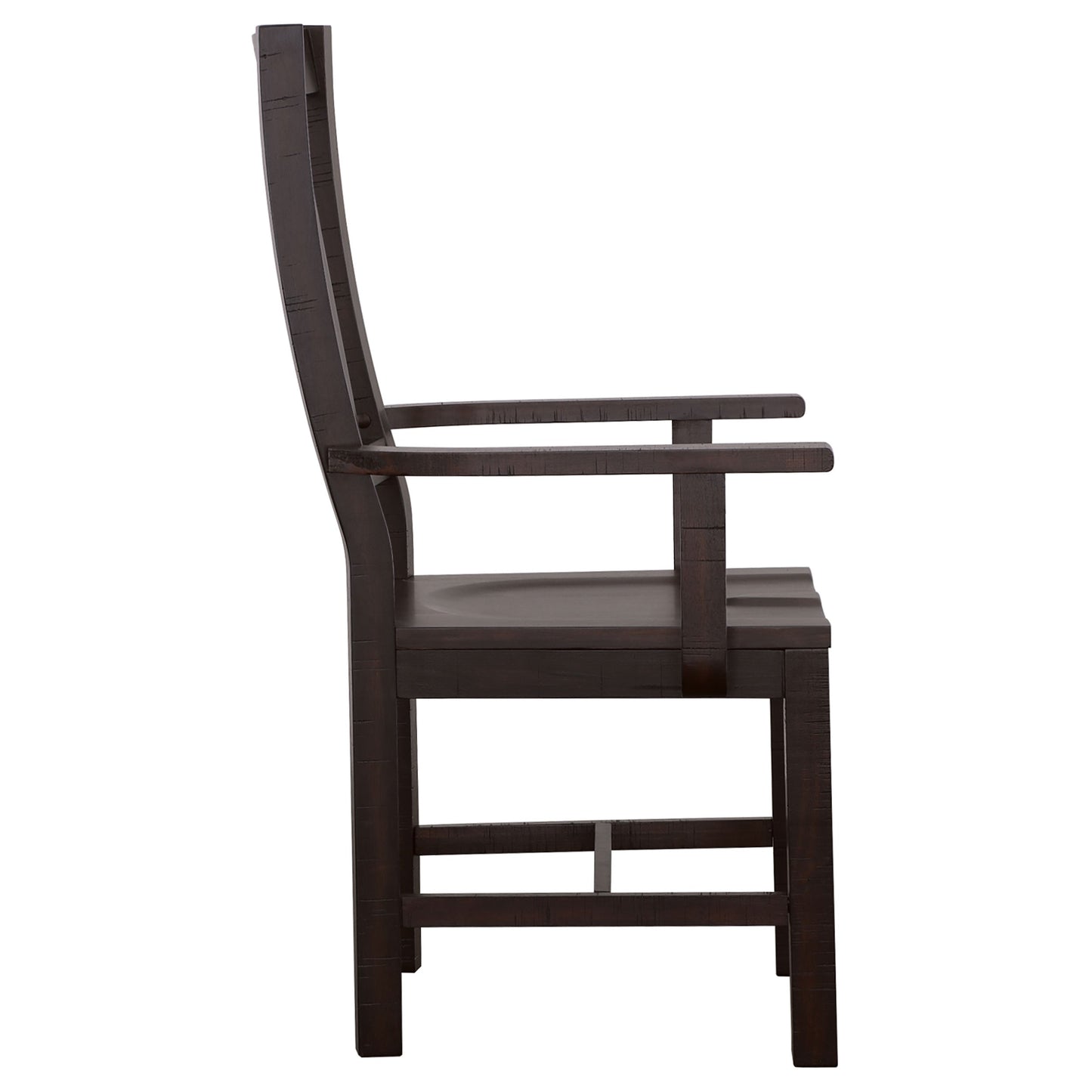 Calandra Slat Back Arm Chairs Vintage Java (Set of 2)