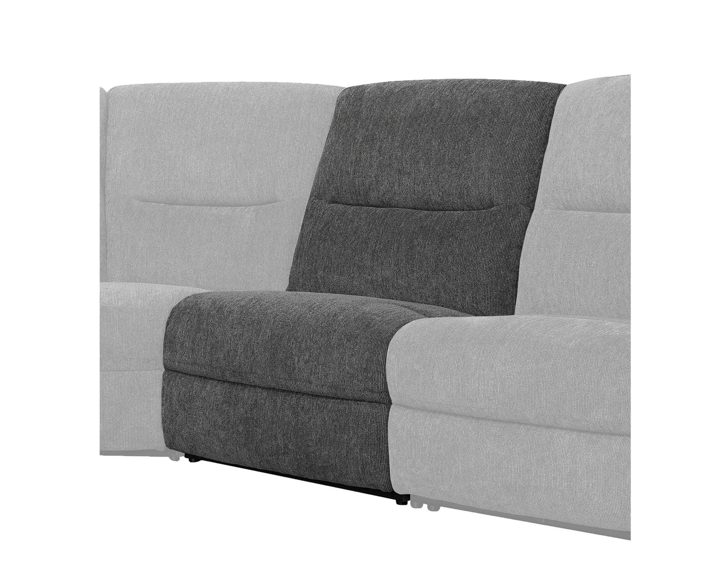 Bryant Ruffles Coal Sectional Armless Chair