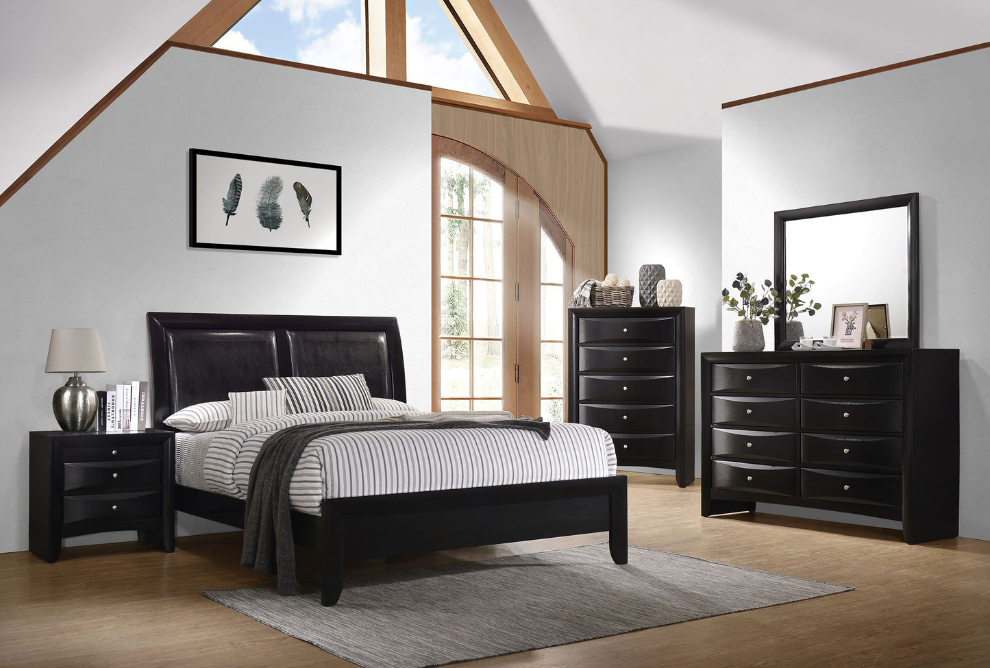 Briana Rectangle Dresser Mirror Black