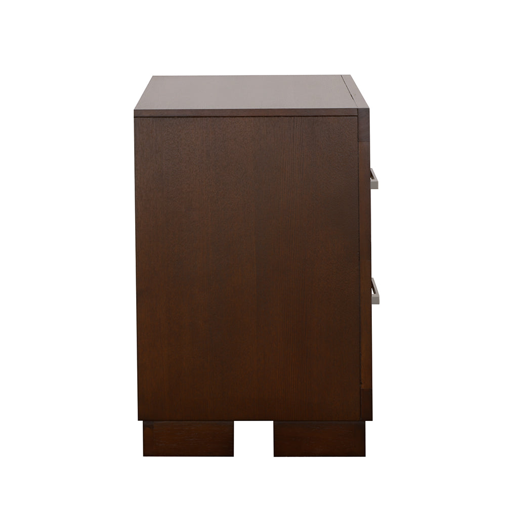 Jessica 2-drawer Nightstand Cappuccino
