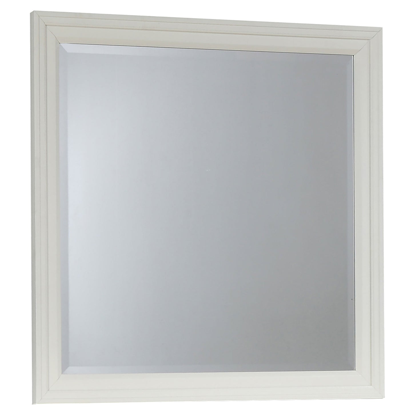Sandy Beach Rectangular Dresser Mirror Cream White