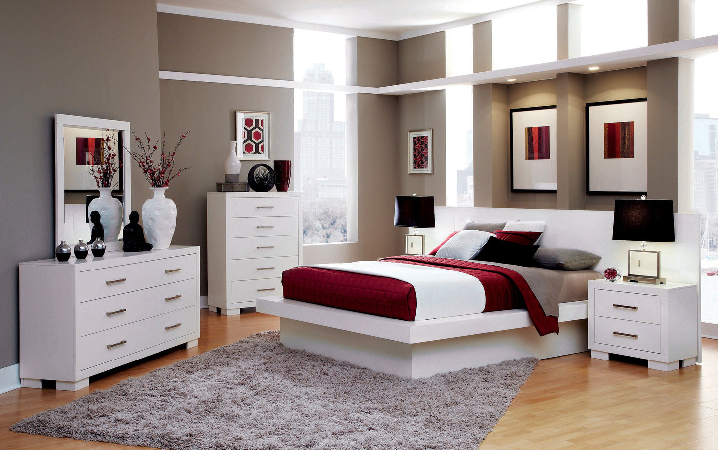 Jessica 2-drawer Nightstand White