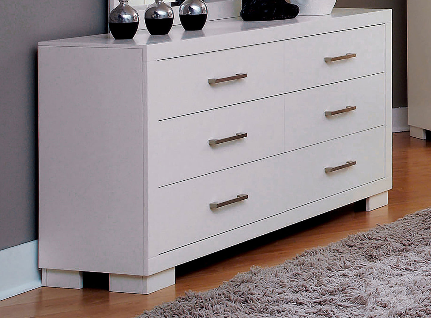 Jessica 6-drawer Dresser White