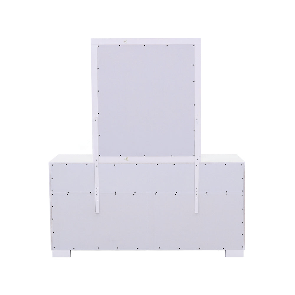 Jessica Rectangular Dresser Mirror White