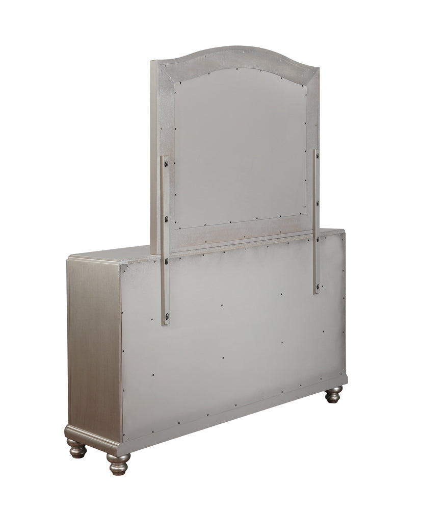 Bling Game Arched Dresser Mirror Metallic Platinum