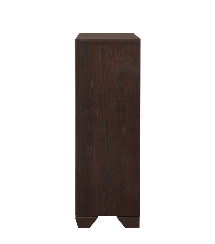 Kauffman 5-drawer Chest Dark Cocoa