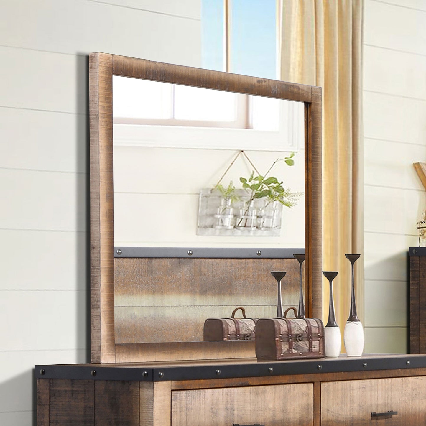 Sembene Rectangular Dresser Mirror Antique Multi-color