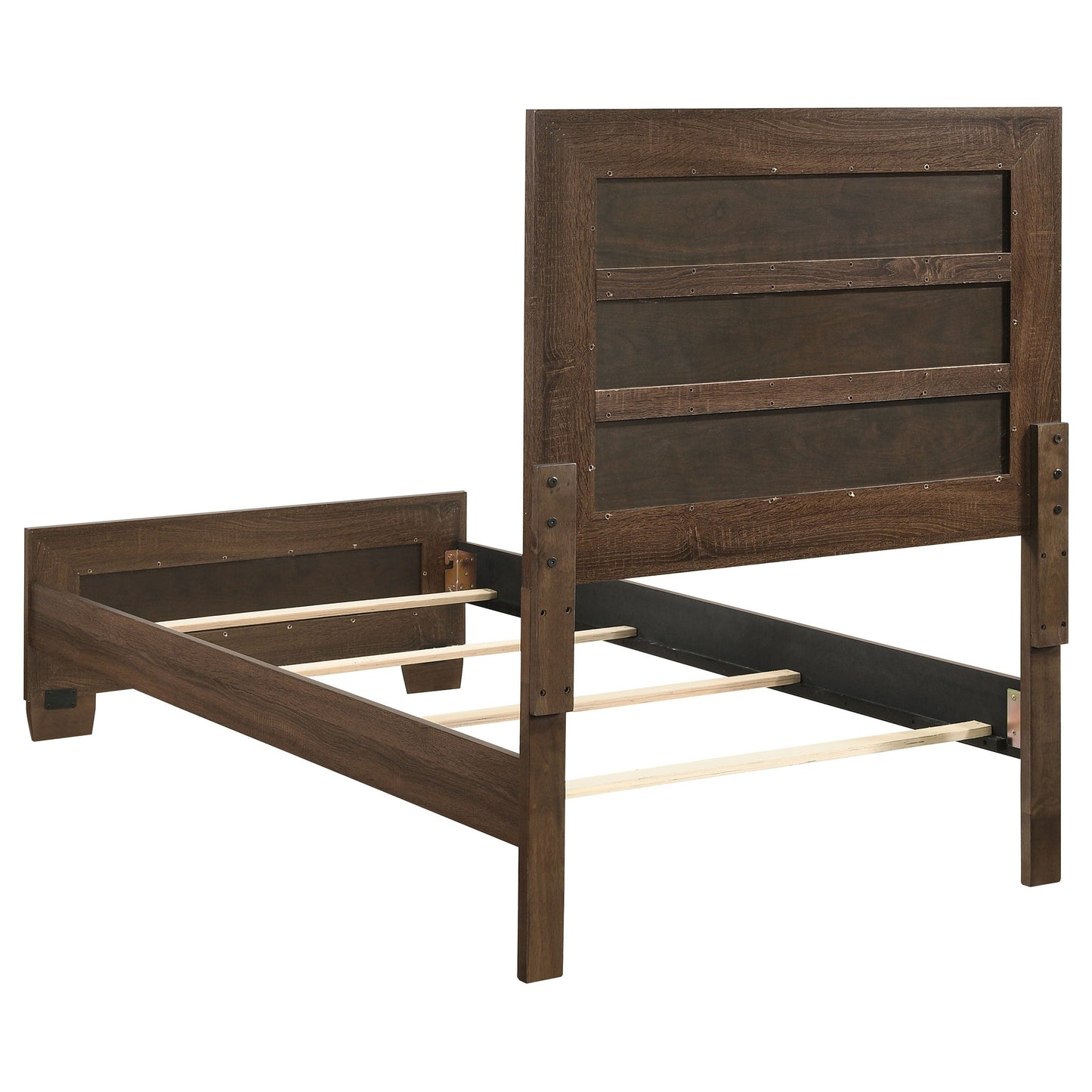 Brandon Twin Panel Bed Medium Warm Brown