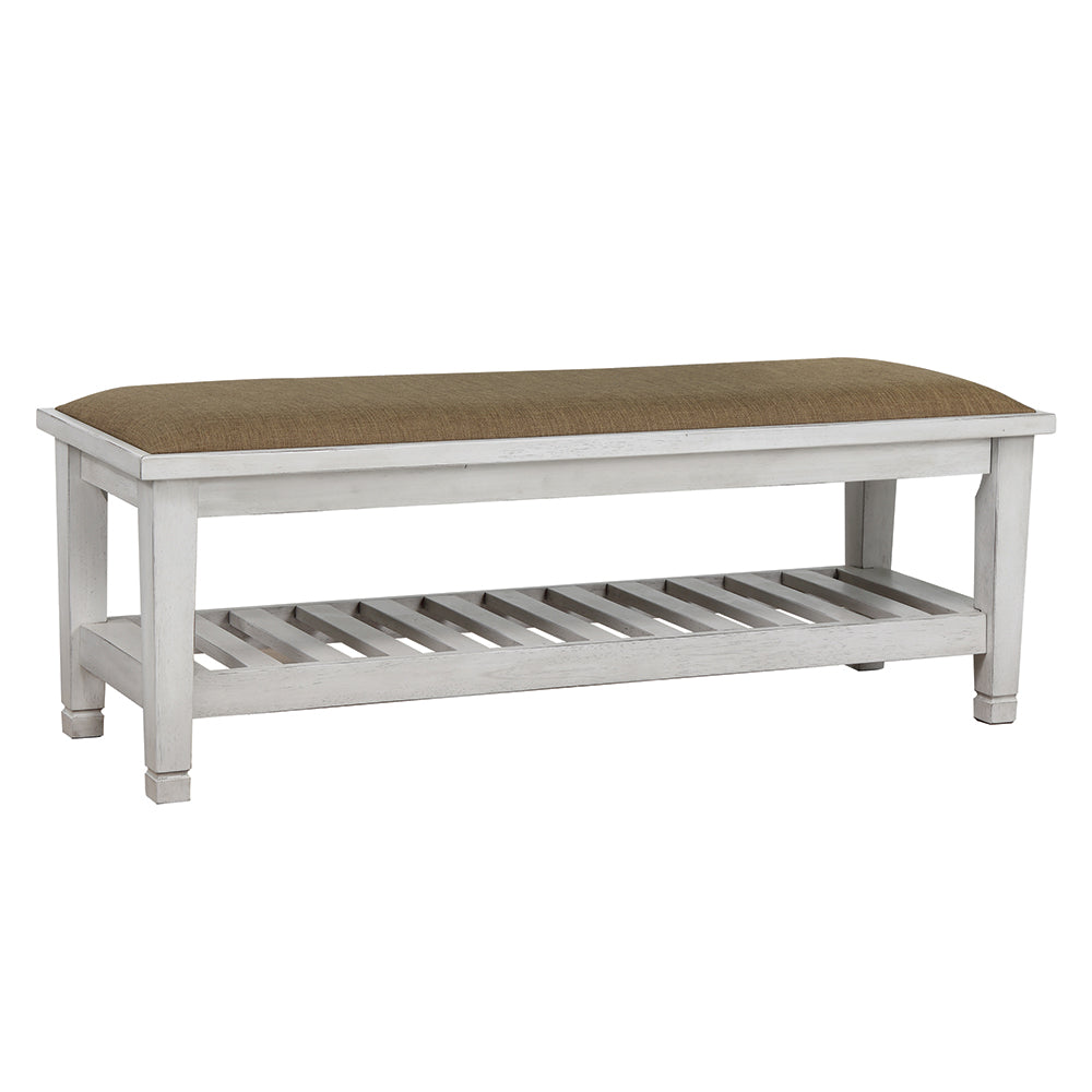 Franco Bench Brown and Antique White