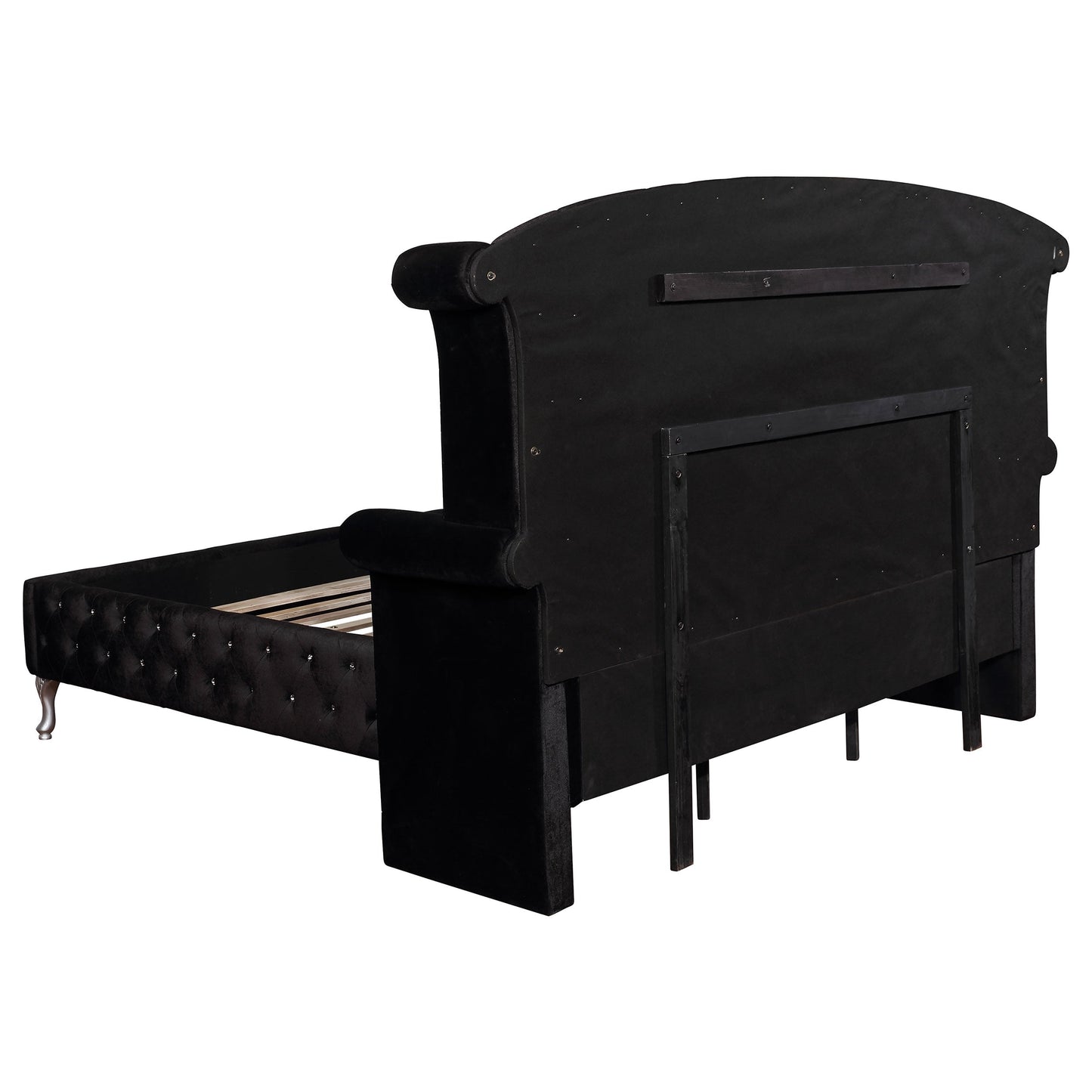 Deanna Eastern King Tufted Upholstered Bed Black